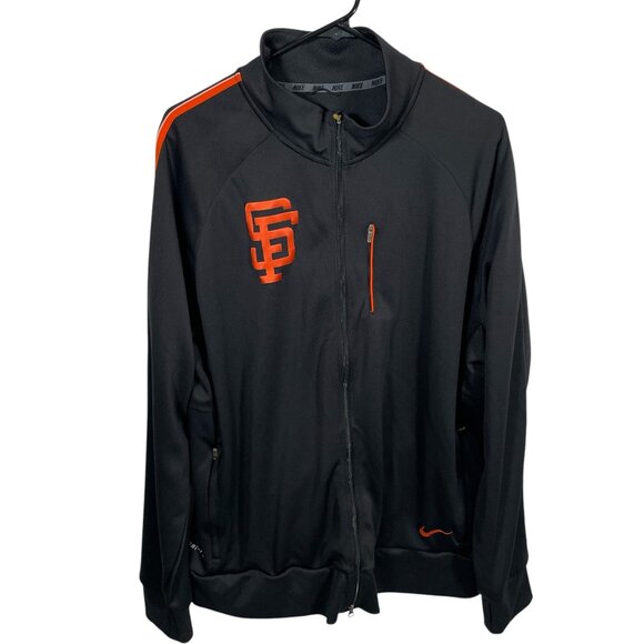 Nike Dri-Fit San Francisco Giants Track Jacket Mens 2XL XXL MLB Full Zip Pockets - Picture 1 of 8